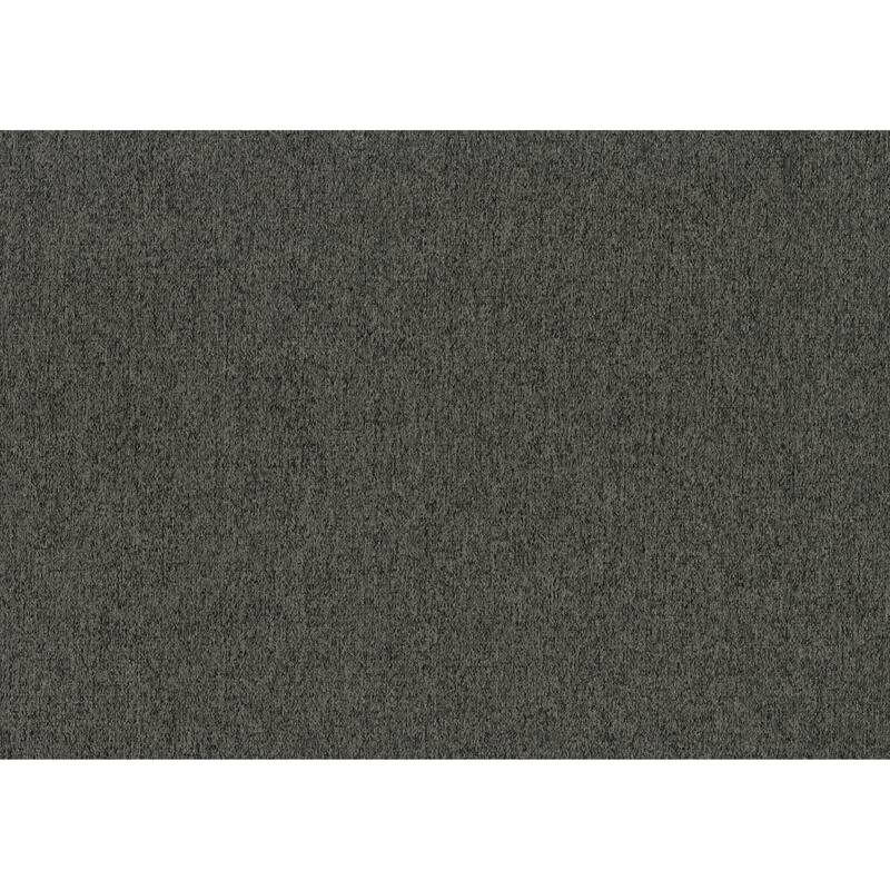 Queen Platform Bed with Upholstered Headboard in Dark Gray and Chestnut Finish