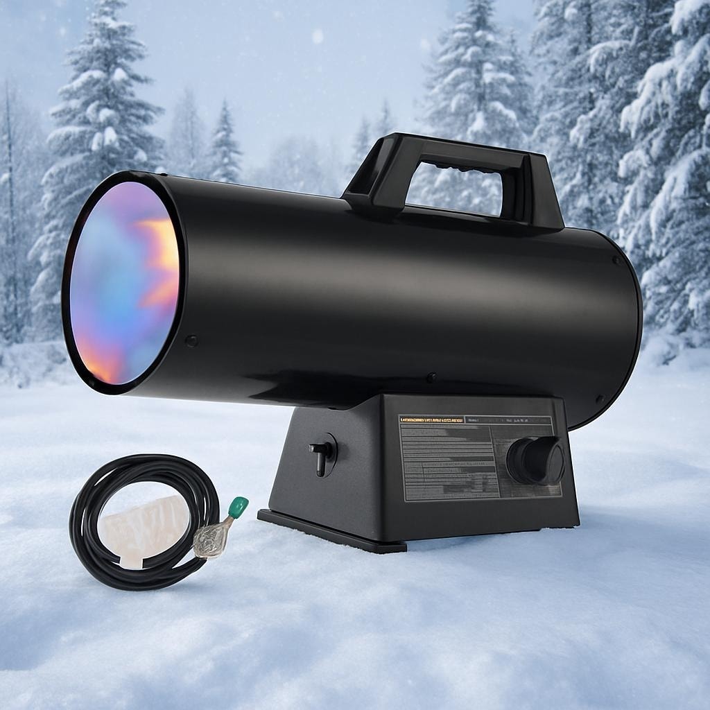 60,000 BTU Forced Air Propane Heater, with Regulator