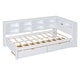 preview thumbnail 15 of 16, Wooden Twin Size DayBed with 2 Drawers, DayBed with Storage Shelf and USB Charging Ports,Grey