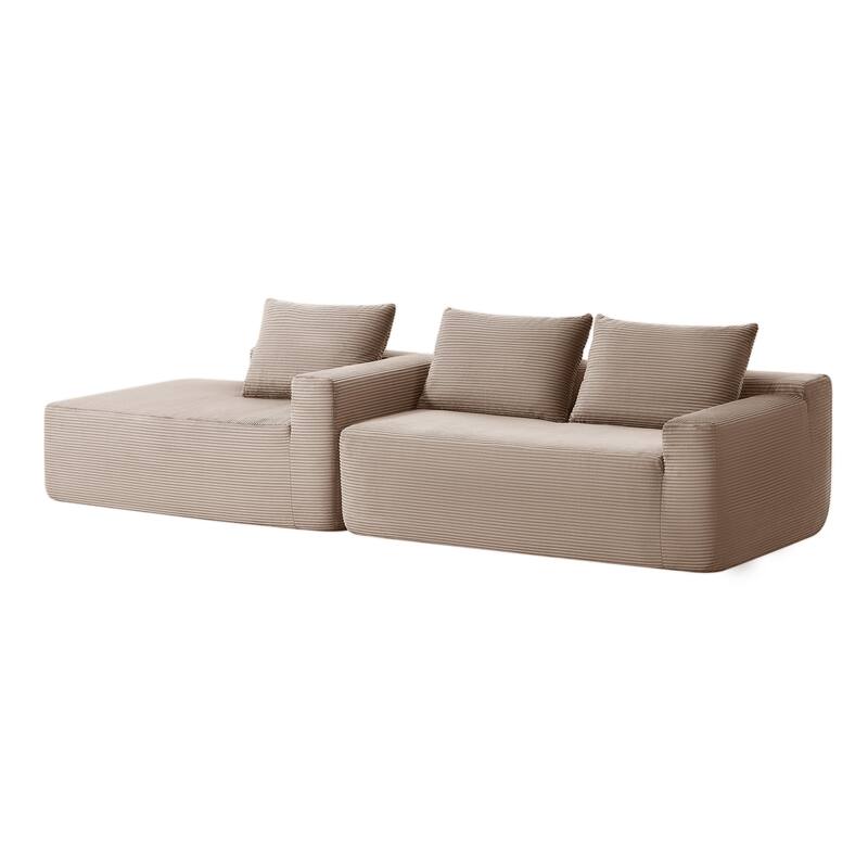 105" Cloud Sectional Couch with L-Shape Chaise,Modern Modular Sofa with Deep Seat, Upholstered Couches
