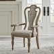 preview thumbnail 1 of 8, Magnolia Manor Weathered Bisque Splat Back Upholstered Arm Chair (Set of 2) Weathered Bisque
