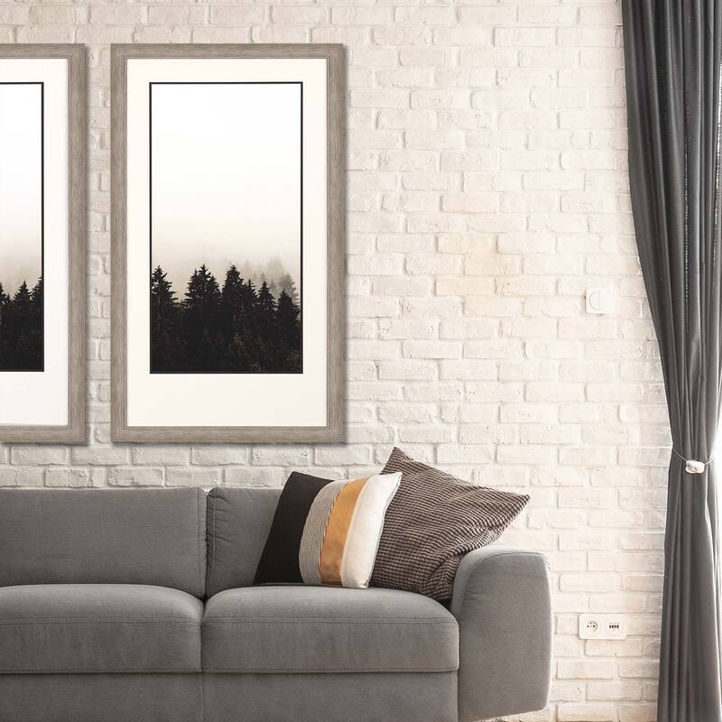 Misty Peak II Framed Art Giclee Under Glass - Black