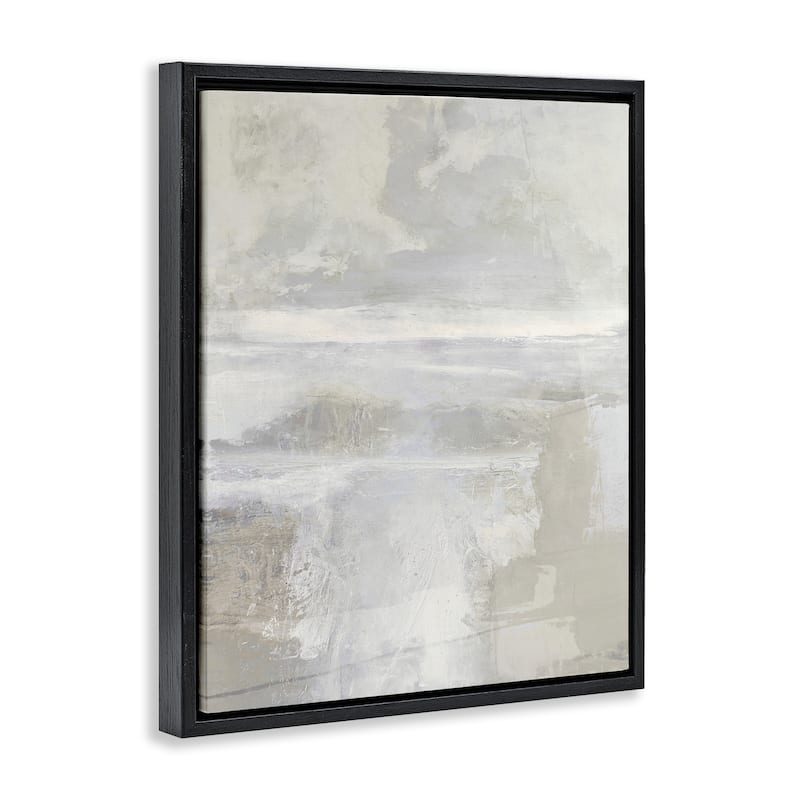 Stupell Muted Beige & Grey Framed Floater Canvas Wall Art Design By Rachel Springer
