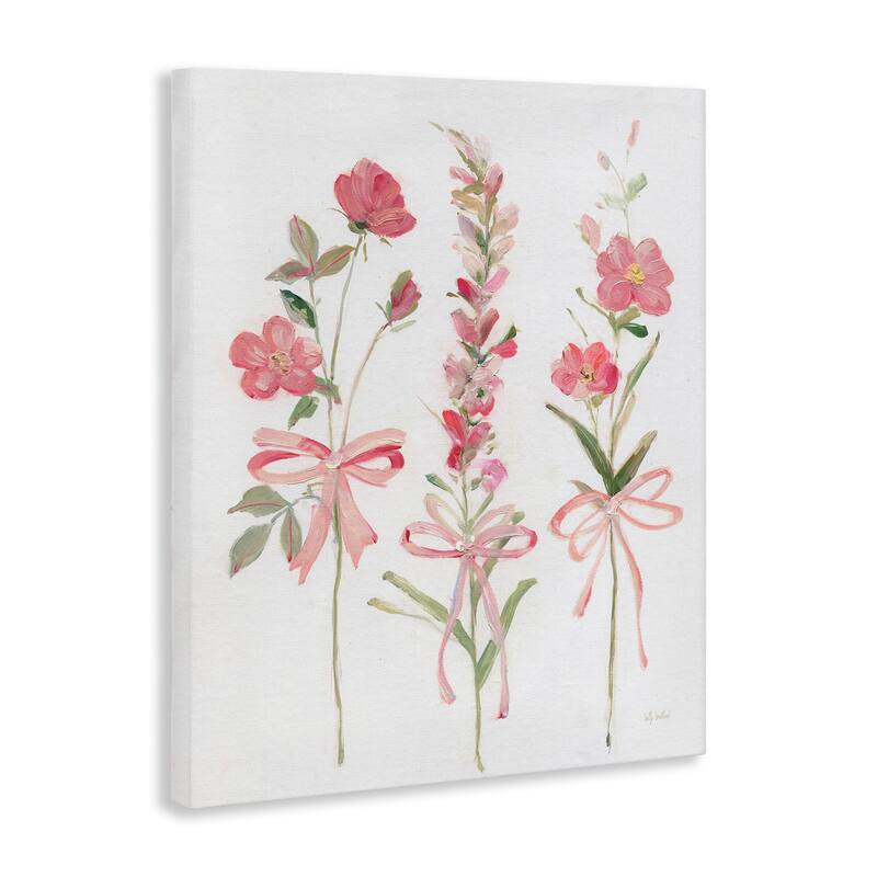 Stupell Pastel Pink Floral Sprigs Canvas Wall Art Design By Sally Swatland