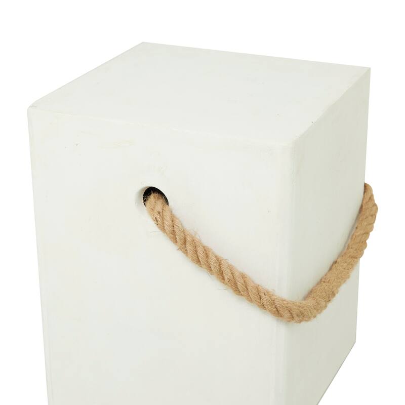 Fiber clay Contemporary Outdoor Accent Table - 15 x 15 x 18