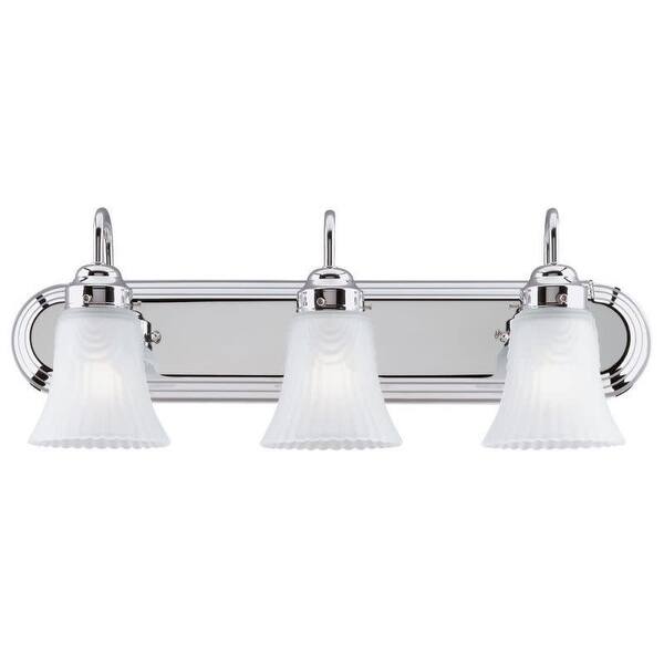 Shop Westinghouse 6652200 8 5 Tall 3 Light Vanity Bathroom Fixture With Chrome Overstock 14332887