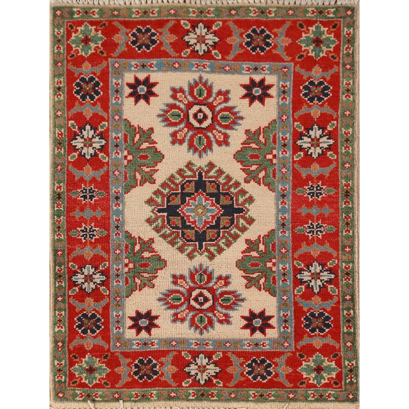 Kazak Oriental Accent Foyer Rug Handmade Wool Carpet - 2'0"x 3'0"