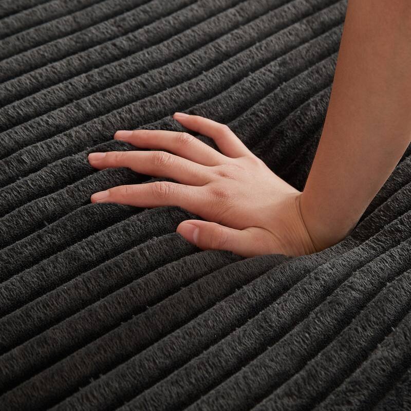 Rossetta 78.5'' 2-in-1 Neck Pillow Design Corduroy Modular Left Semi-Circular Sofa with Throw Pillows