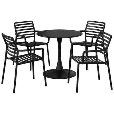 Frond and Form 4-Person Outdoor Round Dining Set