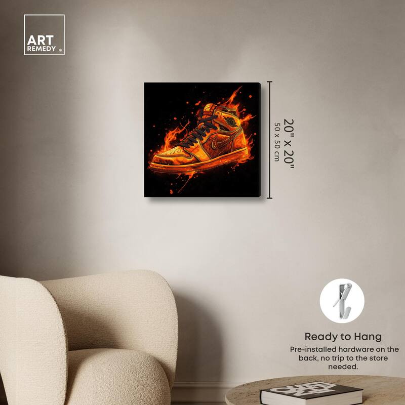 Jumpman on Fire I Canvas by Art Remedy, Gallery Wrapped