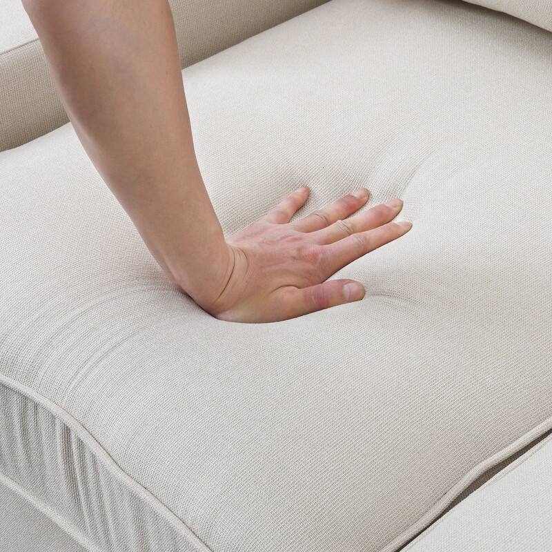 114.2" Upholstered with console, 2 cup holders and USB port (wired or wireless charging) with 4 pillows