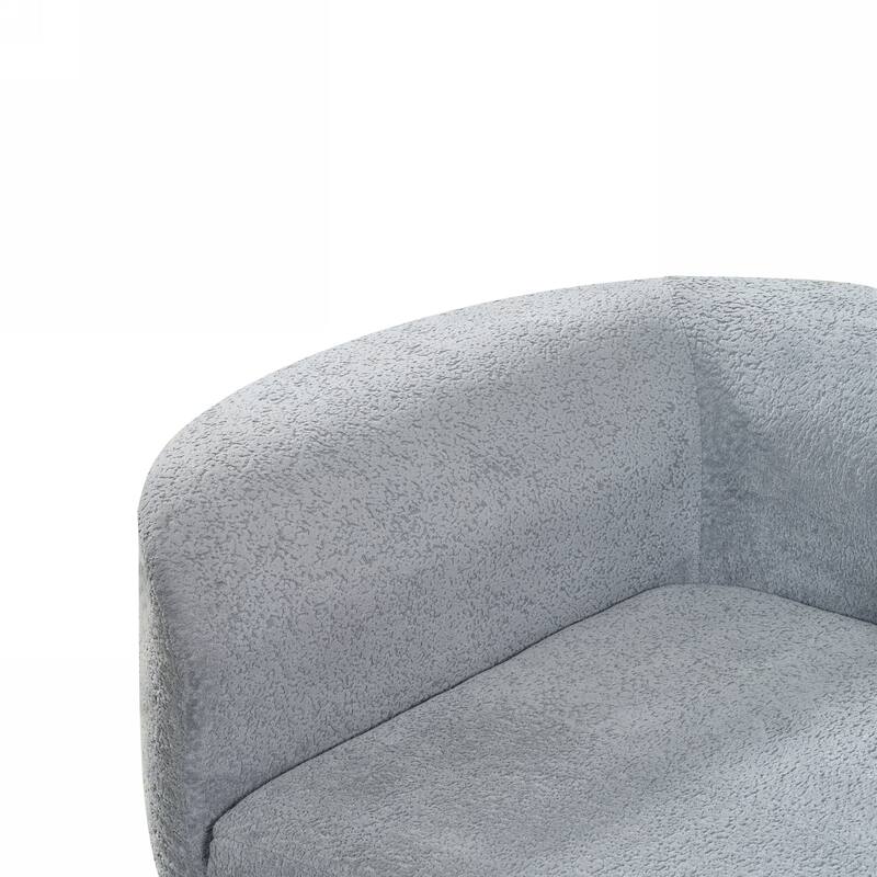116" Pearl Upholstery Curved Sectional Sofa with Chaise Lounge, High-Density Compressed Sponge Design