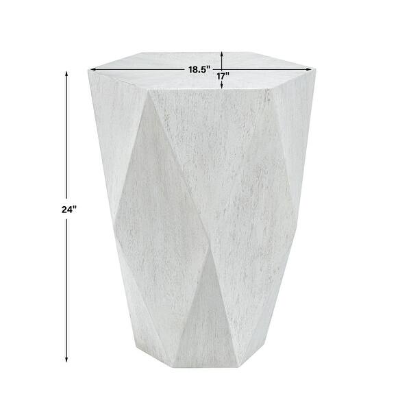 Geometric Sunburst Top Side Table - 24"