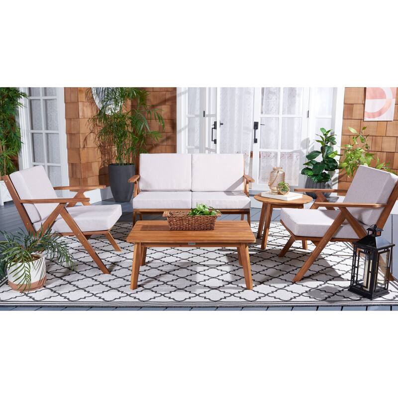 SAFAVIEH Outdoor Adalgisa 5-Piece Outdoor Set - 31W x 31D x 49H