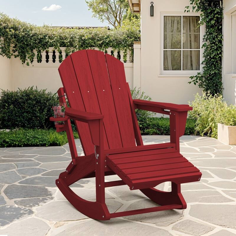 Foldable Outdoor Rocking Chair – Removable Wheels, Ergonomic & Weatherproof