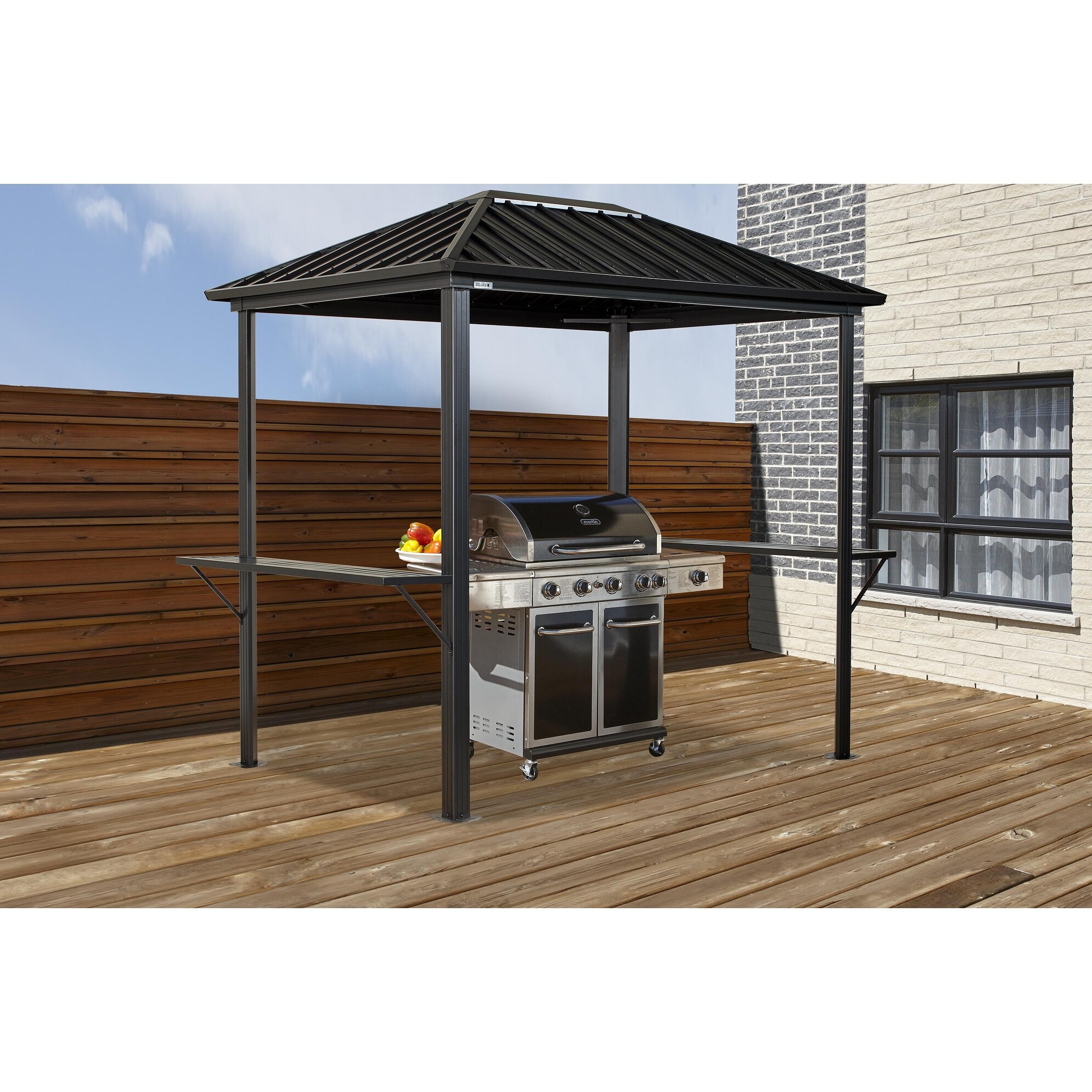 Shop Dakota Grill Gazebo 6x8 Ft Overstock 31092744