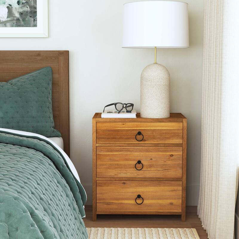 Lark 3-Drawer Nightstand