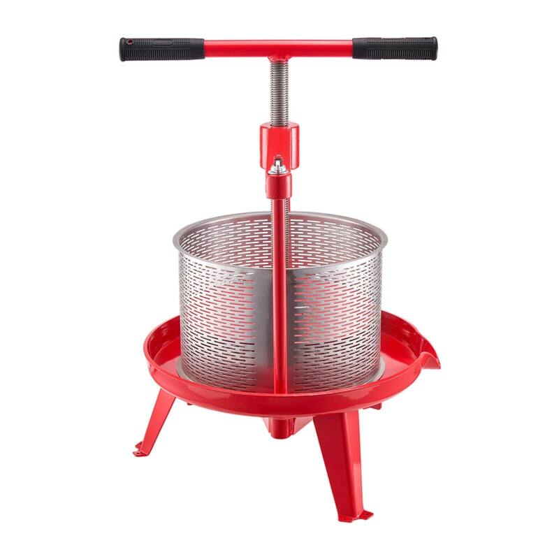 Fruit Wine Press Manual Press for Wine Making 2.38 Gal/9L Stainless Steel - Multi