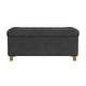 preview thumbnail 12 of 19, Copper Grove Caluire Button Tufted Storage Bench Black Faux Leather