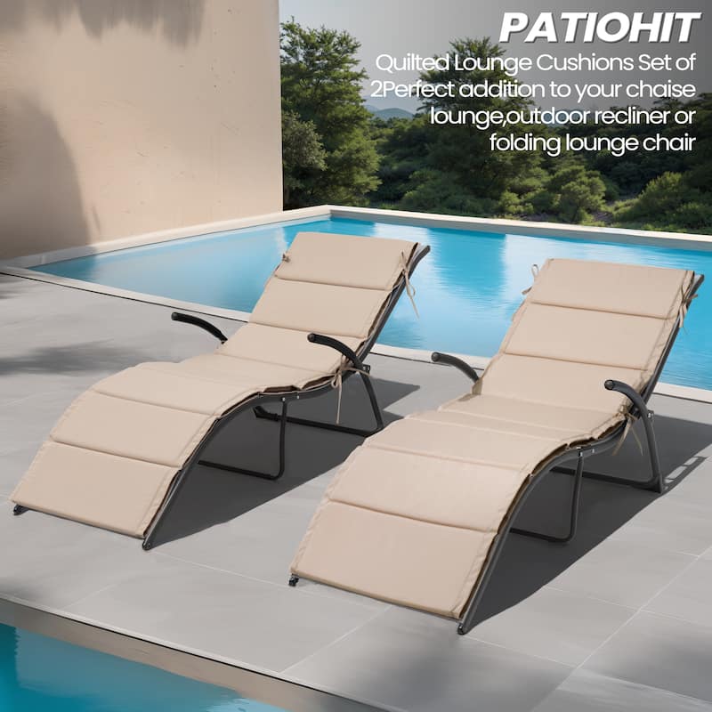 Pellebant Outdoor Patio Chaise Lounge Cushion Lounger Pad
