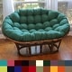 preview thumbnail 2 of 3, Bali Rattan Double Papasan Chair with Twill Cushion