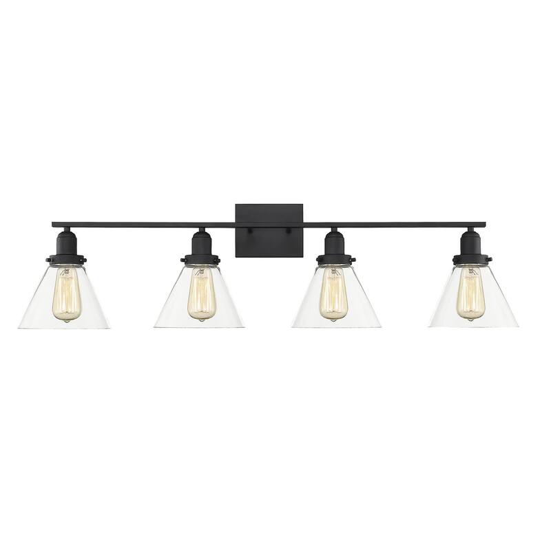 Savoy House Drake 4 Light 38" Wide Bathroom Vanity Light - Black