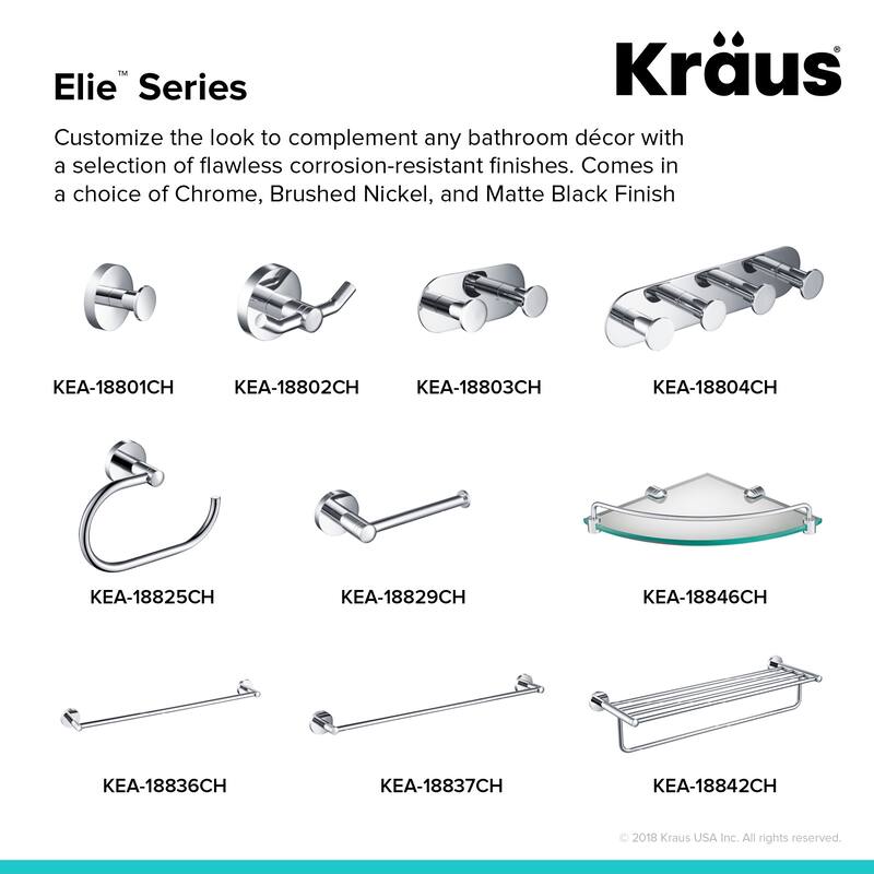Kraus Elie 25" Brass Towel Rack