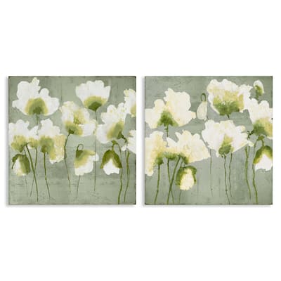 Stupell Charming White Blooms Canvas Wall Art Design By Vanessa Austin (Set of 2)