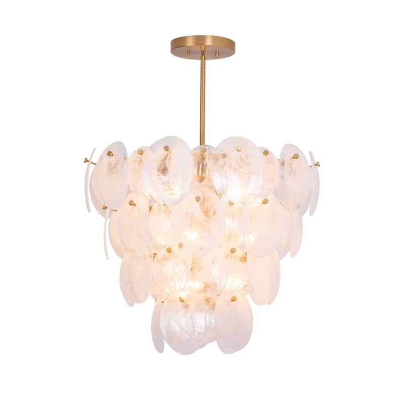 Artcraft Lily 13-Light Chandelier - Brushed Brass Finish