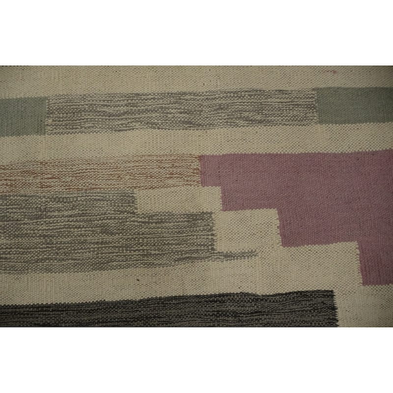 Hand Woven Oriental 100% Wool Carpet Southwestern Tribal Multi-Colored Kilim Area Rug - 12' 0'' X 8' 9''