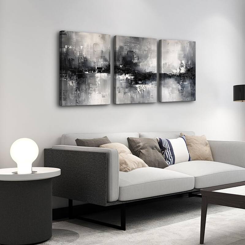 Black and White Wall Painting - 16 x 24