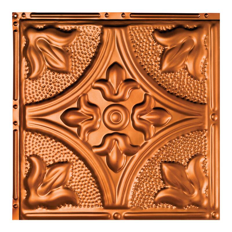 Great Lakes Tin Jamestown Lay-in Ceiling Tile - Copper - Sample