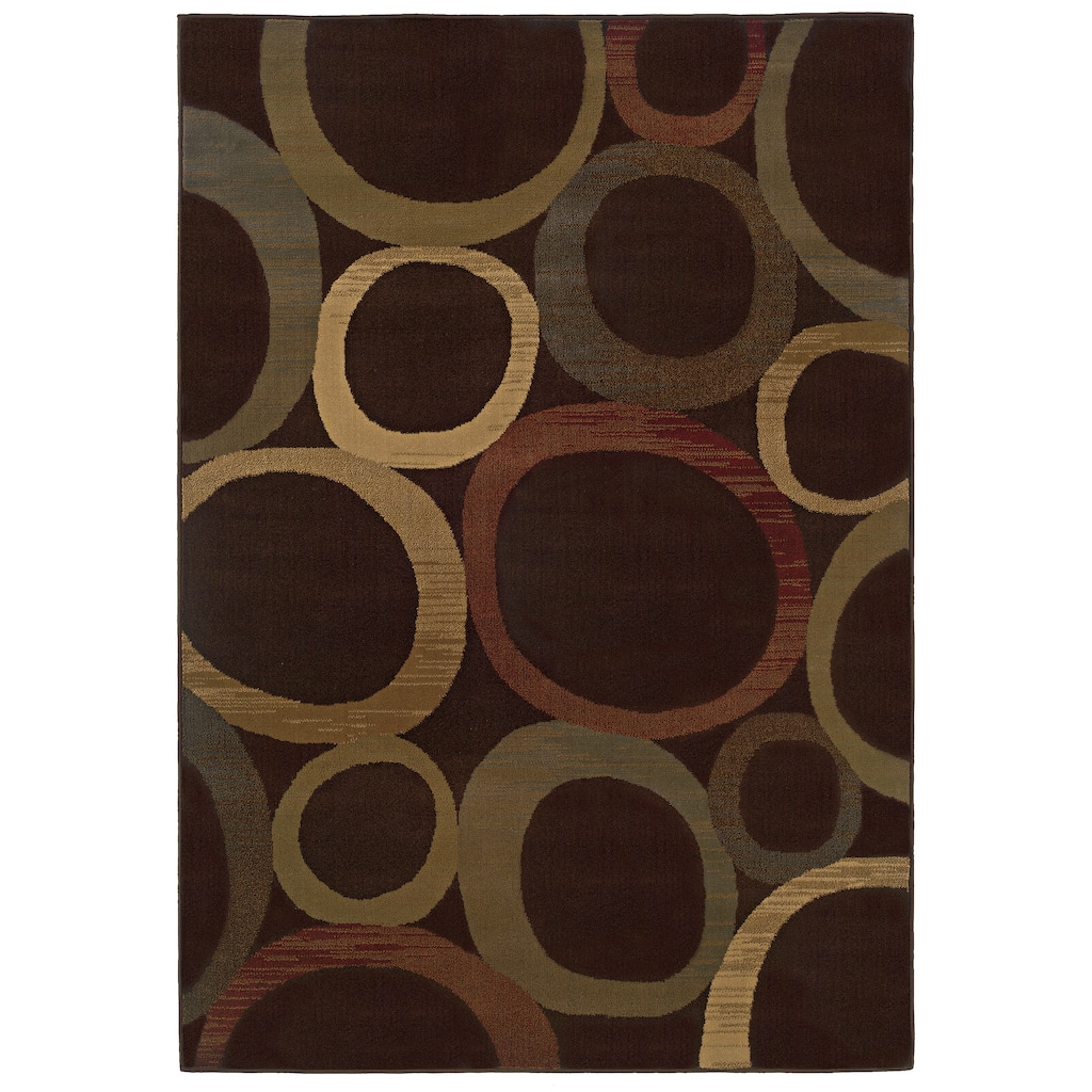 Springfield Brown Various Colors Geometric Casual Area Rug