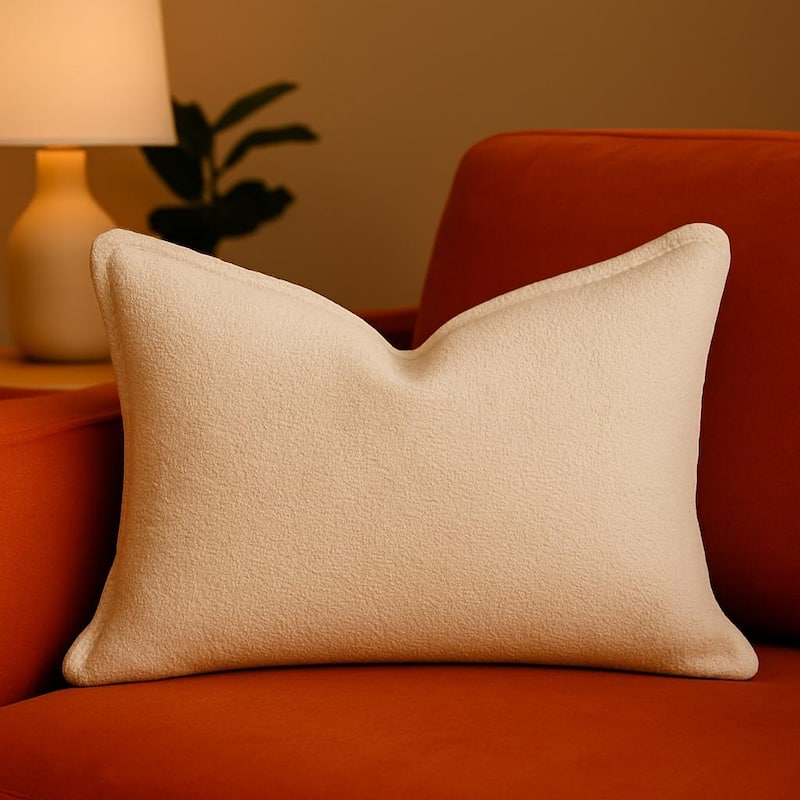 Homey COZY Soft Ivory Throw Pillow
