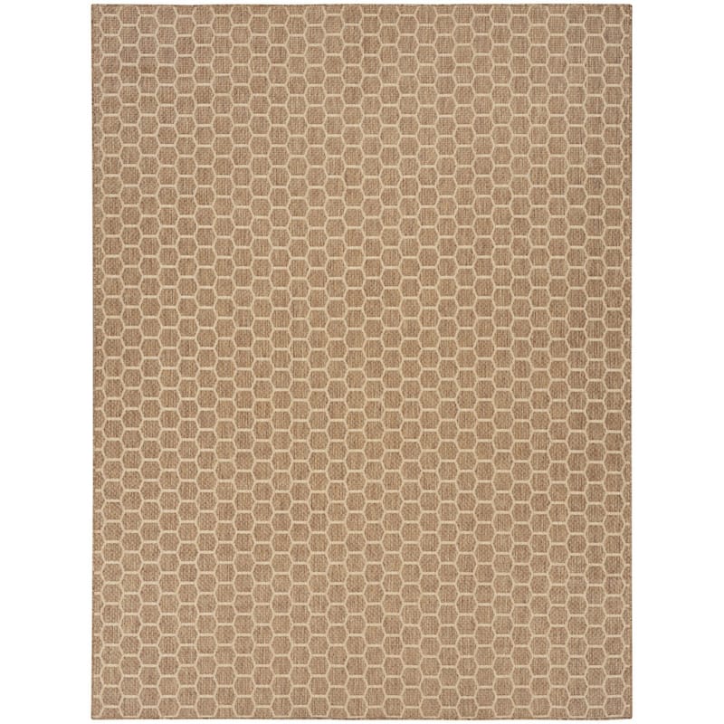 HomeRoots Geometric Modern Rectangle Outdoor Rug - 9' X 12'