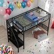 preview thumbnail 1 of 7, Twin Size Metal Loft Bed Frame with Desk, No Box Spring Needed, Black Black - Twin