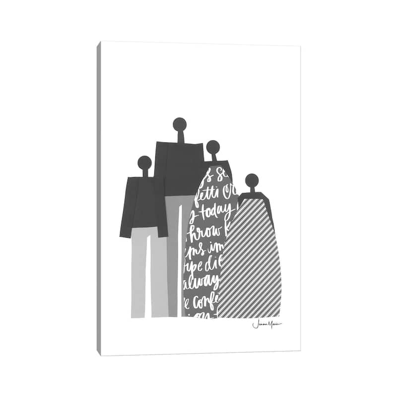iCanvas "African Family Portrait In Black & White" by LouLouArtStudio Canvas Print