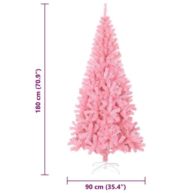 vidaXL Christmas Tree Green 6 x 4 ft Plastic and metal - 70.9 x 45.3 inch
