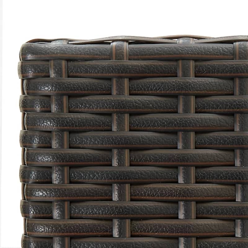 vidaXL Bar Stools 2 pcs Brown Poly Rattan - 20.5" x 22" x 46.5"