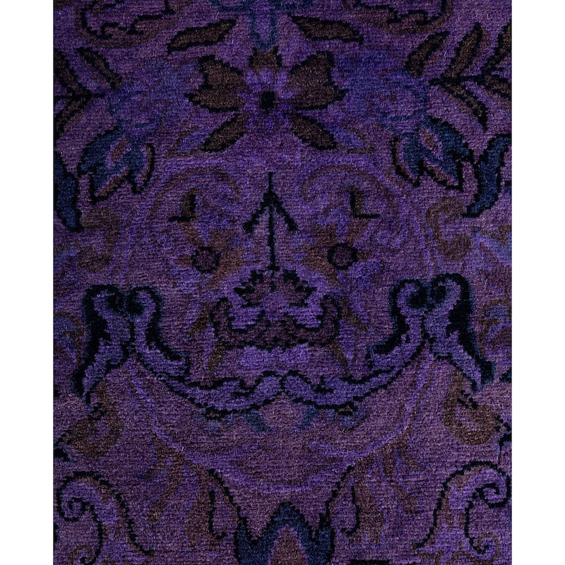 Overdyed One-of-a-Kind Hand-Knotted Area Rug - Purple - 4' 7" x 6' 7"