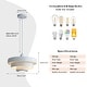preview thumbnail 28 of 32, Industrial Adjustable Chandelier 1-Light Pendant Light with 3-Layer Metal Shade, Vintage Hanging Lamp for Living Room