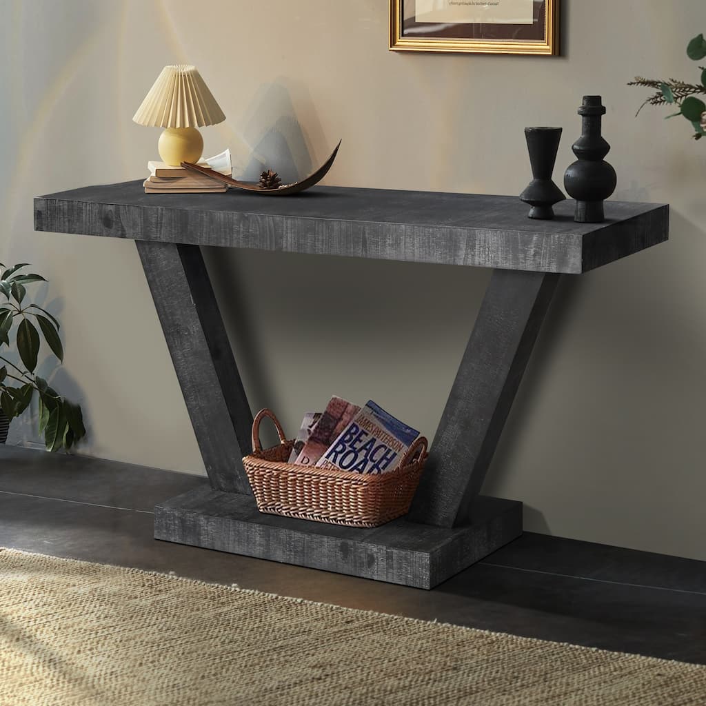60 Inches Vintage Distressed Wood Entryway Bench with 2-Tier Solid Wood Veneer Storage Cabinet,Rustic Wide Design for Hallway