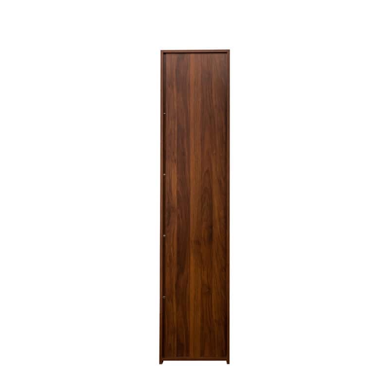 Modern Display Bookcase – Glass-Front Storage Cabinet with 5 Shelves & LED Illumination‌ - 15.75in. W X15.75in.DX70.87in. H