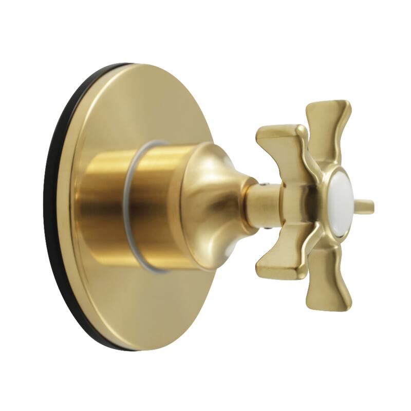 Hamilton Single-Handle Three-Way Diverter Valve with Round Trim Kit - Brushed Brass