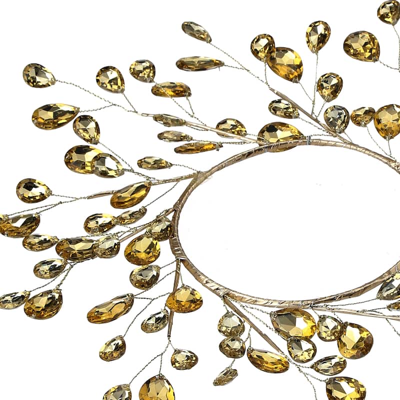 4.5" Metal Jewel Candle Ring Set of 2 - 11