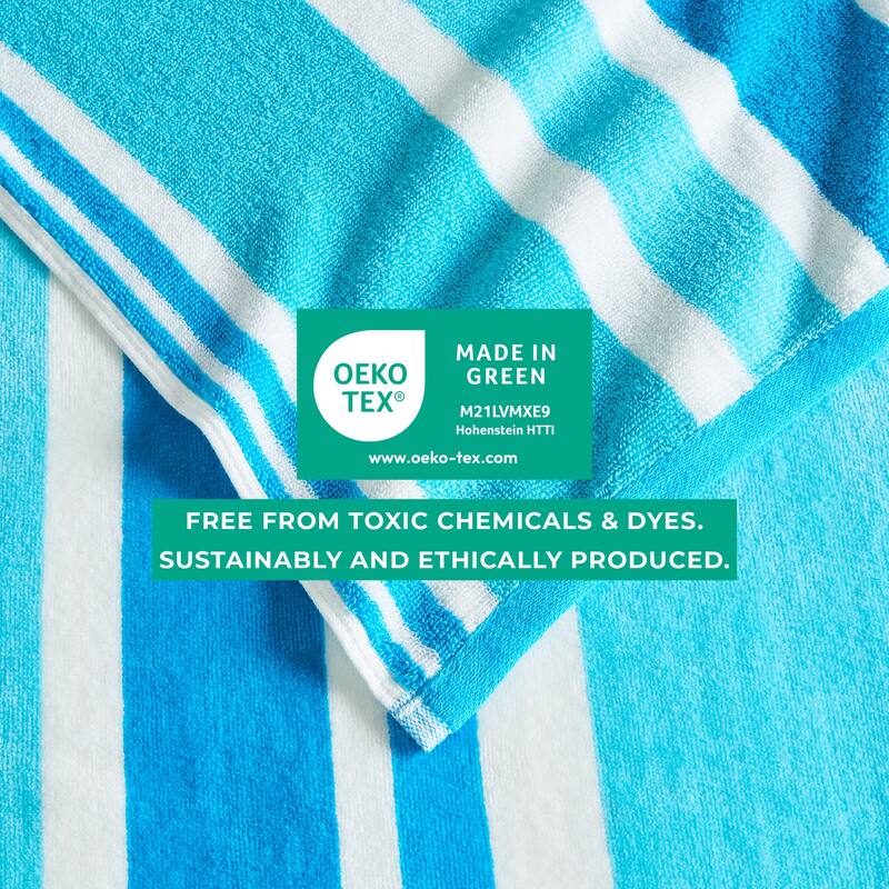 Linery & Co. Cotton Stripe Beach Towel, 4 Pack - 30" x 60"