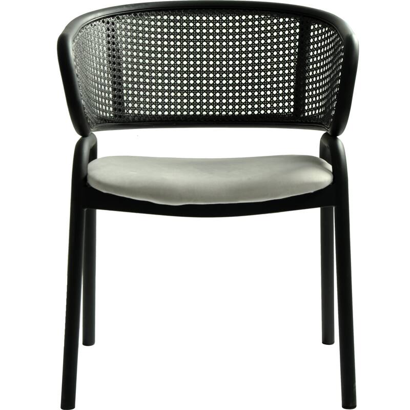 Ervilla Modern Upholstered Dining Chair with Cozy Armchair and Black Iron Legs for Dining Room Kitchen Patio