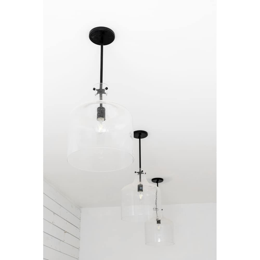 1-Light Clear Glass Pendant