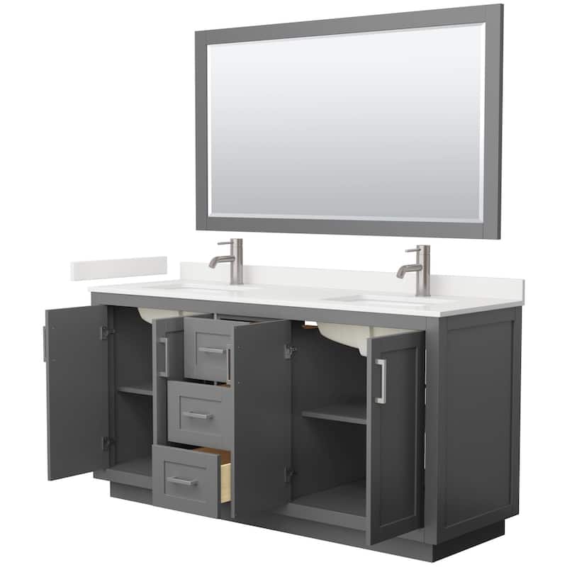 Wyndham Collection WCF292966D-QTZ-UNSM58 Miranda 66" Free Standing