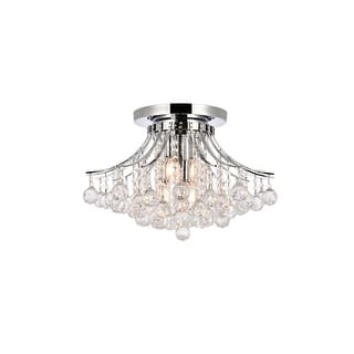 Fleur Illumination 6-light 19-inch Flush-Mount Chandelier - 19 Inch